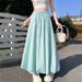 K Sweet And Fluffy Floral Bud Skirt, High Waist Slimming Design, Workwear, Half Body Skirt, Versatile A-line Lantern Skirt_ecoleips.com