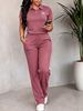 Women's Spring/Summer Short-Sleeved Two Piece Set Fashion Trendy Casual Spot Goods_ecoleips.com