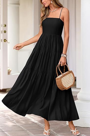 Women's Bohemian Halter Smocked Ruffled Maxi Dress – Casual Beach Resort Gown For Summer 2026_ecoleips.com