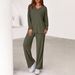 Women's Casual Long Sleeve Top & Pants Set – Comfortable Loose Fit Two-Piece Outfit With Pockets_ecoleips.com