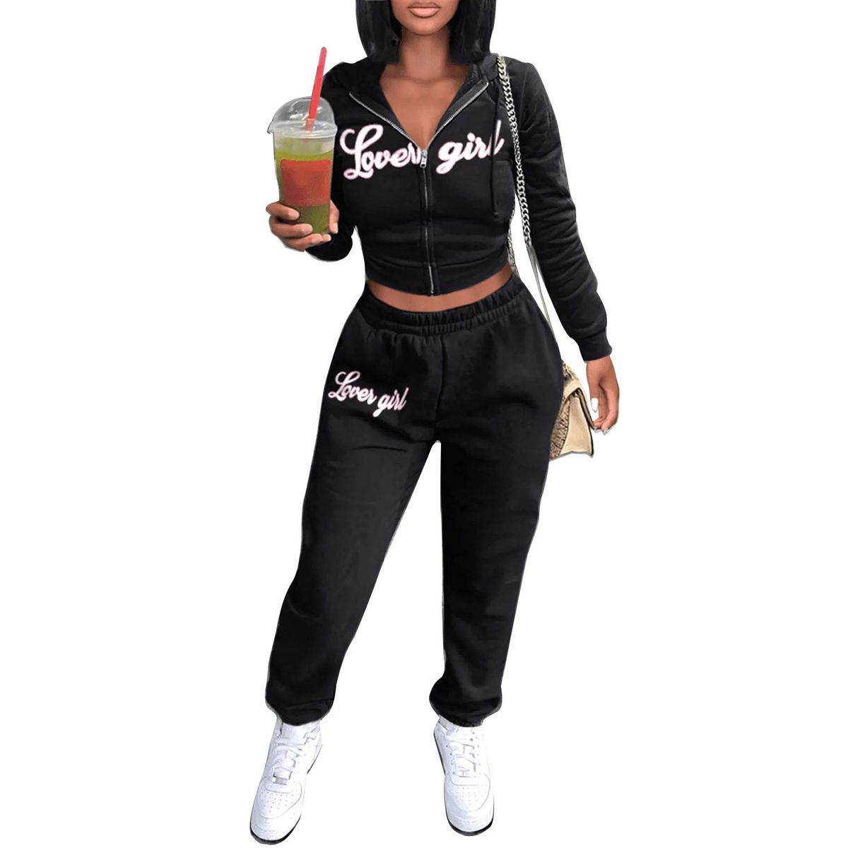 Women's Butterfly Number Print Pullover Tracksuit Set Long Sleeve Round Neck Soft Knit Fabric Fashion Item_ecoleips.com
