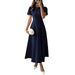 DiYun European And American Evening Elegant Short-Sleeved Long Dress Women's Clothing 2025 Autumn/Winter_ecoleips.com