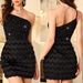 Women’s Sexy One-Shoulder Fringe Sequin Dress – Glamorous Party Dress For Night Out & Special Occasions_ecoleips.com