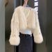 Big V-neck Fox Fur Jacket Autumn And Winter Temperament Short Fur Coat_ecoleips.com