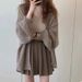 Oversized Knit Cardigan For Women - Soft V-Neck Long Sleeve Open Front Sweater Spring And Autumn Solid Color Long Sleeved Jacket_ecoleips.com