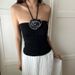 Aria Basics Aria Basics 2023 European American Foreign Trade Bestseller: And Summer Women's Solid Color Halter Neck Floral_ecoleips.com