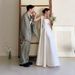 Women's Clothing Light Satin Wedding Dress Floor Length High End Feel Ethereal Square Neck Halter Top Travel Photography Forest Theme Bridal Gown_ecoleips.com