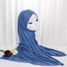 "Solid-Color Scarf With Wave Embellishments – Soft & Stylish Shawl For Women, Multi-Color Options"_ecoleips.com