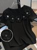 Summer New Women's Round Neck Fitted Casual T-Shirt 3D Floral Design Loose Top_ecoleips.com