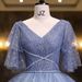 Women's Clothing Stage Performance Ball Gown – Elegant V-Neck A-Line Dress For Vocal Recitals & Hosting (XS-XXXL, Flared Skirt, Slimming Fit)_ecoleips.com
