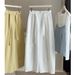 Women's High Waist Slimming Casual Trousers Japanese Korean Style Washed Cotton Loose Wide Leg Curved French Relaxed Feel for Spring Autumn_ecoleips.com