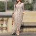 Women's Floral Print Cotton Dress Casual Lapel Long Sleeve Button Shirt Robe For Holiday_ecoleips.com