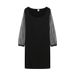 2026 New Spring-style Round Neck Sequins Perspective Gauze Lady Dress_ecoleips.com