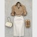Linen Top And Skirt Set for Women Classic Modern Style Relaxed Sophisticated Look Women's Clothing Set_ecoleips.com