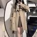 Petite Trench For Women 2024 Spring And Autumn New Korean High-End Black British Style Mid-Length Short Coat Jacket_ecoleips.com