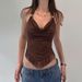 French Sexy Design Swinging Neck Top 2026 Summer New Fashion Lace-up Slim Vest_ecoleips.com