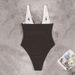 Women's Clothing Color Matching Fashion Conservative Belly Covering Bikini Beach Swimsuit_ecoleips.com