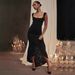 Women's Elegant Square Neck Jacquard Ruched Sleeveless Halter Bodycon Mermaid Maxi Dress – Party Gown_ecoleips.com