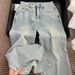 Women's High-Waisted Wide Leg Jeans Rhinestone Design Loose Fit Slimming Heavy Duty Straight Leg Pants For Autumn_ecoleips.com