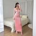 Women's Clothing autumn women's new plush mesh splicing nightclub style hollow long skirt slim dress_ecoleips.com