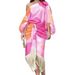Women's Clothing Printed Lantern Sleeve Loose Top Tassel Hem Skirt Fashionable Casual Two-piece_ecoleips.com