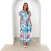 Cross-border In-stock 2025 Summer New Fashion Casual Tie-dye Printed Long Dress For Women_ecoleips.com