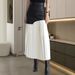High-Waisted Slimming Pleated Irregular Midi Skirt Trendy Street Style Mid-Length Leather Skirt for New Summer And Autumn 2024_ecoleips.com