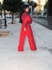 Women's Clothing Autumn And Winter Street Casual Long Sleeved Zipper Lapel Patchwork Interface Pocket Straight Pants Suit_ecoleips.com
