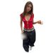 Women's Street Style Short T-Shirt Top Letter Print Button Hollow Out Detail Autumn New Fashion Hot Girl_ecoleips.com