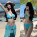 Lake Blue Three Piece Bikini Swimsuit Set Sexy Slim Fit Beach Vacation Long Skirt Flattering Polyester_ecoleips.com