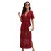 2024 European And American Summer New Bohemian Style Beach Vacation Slit Lace Resort Long Dress_ecoleips.com