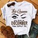 New Women's Plus-size Round-neck Letter And Eyelash Print Birthday T-shirt_ecoleips.com