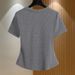 2025s Highly Praised 100% Pure Cotton Short Sleeved T-shirt For Women, Fashionable And Slimming, Pinching Pleats, Heavy-duty_ecoleips.com