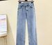 Women's Clothing Short Sleeved T Shirt Polo Shirt High Waisted Denim Wide Leg Pants Two Piece Suit_ecoleips.com