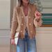 Boho-Chic Fringe Blazer For Women – Polyester Draped Jacket With 3D Texture & Tassel Details (XS-3XL)_ecoleips.com
