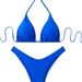 Women's Sexy High-Cut Bikini Set - Nylon Spandex Mix, Backless Design, Comfortable & Stylish Swimwear For Beach & Pool_ecoleips.com