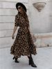 Women's Clothing Long Sleeved Leopard Print Dress Autumn Winter Popular Clothing Effortless Summer Elegance_ecoleips.com