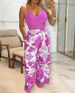 Women's Clothing New Fashion Prints Two Piece Vest And Trousers Suit_ecoleips.com