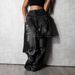 "Distressed Patchwork Denim Jeans - Loose Straight Leg With Ripped Details (Blue/Light Blue/Black, S-XXL)"_ecoleips.com