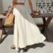 Voya Women's Summer Vacation Casual Half Length Skirt With High Waist And Big Swing To Look Thin And Versatile Beach Long Dress_ecoleips.com