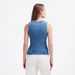 2025 Summer New European And American Cross-Border Trade Sleeveless Slim Fit Denim Vest Women's Round Neck Tank Top_ecoleips.com