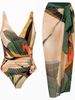 Sexy Slimming One-Piece Swimsuit Women's Beach Dress Set Fashionable Thermal Spa Swimming Bikini Full Coverage Fixed Chest Pad_ecoleips.com