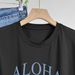Women's Casual Sports Top American Style Multi Color Round Neck Short Sleeve Simple Fashionable Solid Loose Printed T-Shirt_ecoleips.com