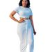 Women's Sexy Pleated Short Sleeve Top And Ruffled Midi Skirt Set Style Drawstring Versatile Clothing_ecoleips.com