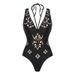 Black Laser Hollow Out One-Piece Swimsuit Women's High-End Style Hot Selling Sexy Vacation Suit 2026_ecoleips.com