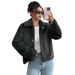 Women’S Plush Long Sleeve Coat – Luxe Faux Fur Trench Coat, Elegant Fall & Winter Outerwear_ecoleips.com