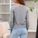 Women's Stylish Cropped Sweater - Soft & Cozy Knit Top With Unique Design, Casual Loose Fit, Striped Pattern_ecoleips.com