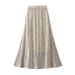 2025 Spring New Korean Style High Waist Sequin Mid-Length Bodycon Slimming Half Skirt D9962_ecoleips.com