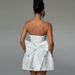 YJ24112 Women's Sexy Jacquard Tube Top Bowknot Mini Dress Fashion Style Temperament Summer New 2024_ecoleips.com