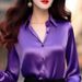 Women's Clothing Shirt Women's Spring New Champagne Color Temperament Fashion Versatile Professional Shirt Foreign Style Drape Long Sleeve Top_ecoleips.com